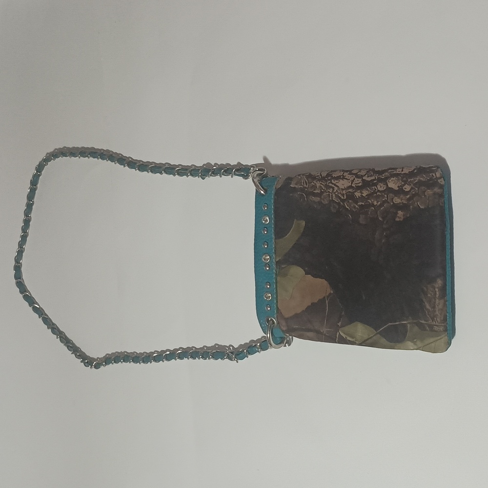 Western P&G Camo/Blue Small Crossbody Purse